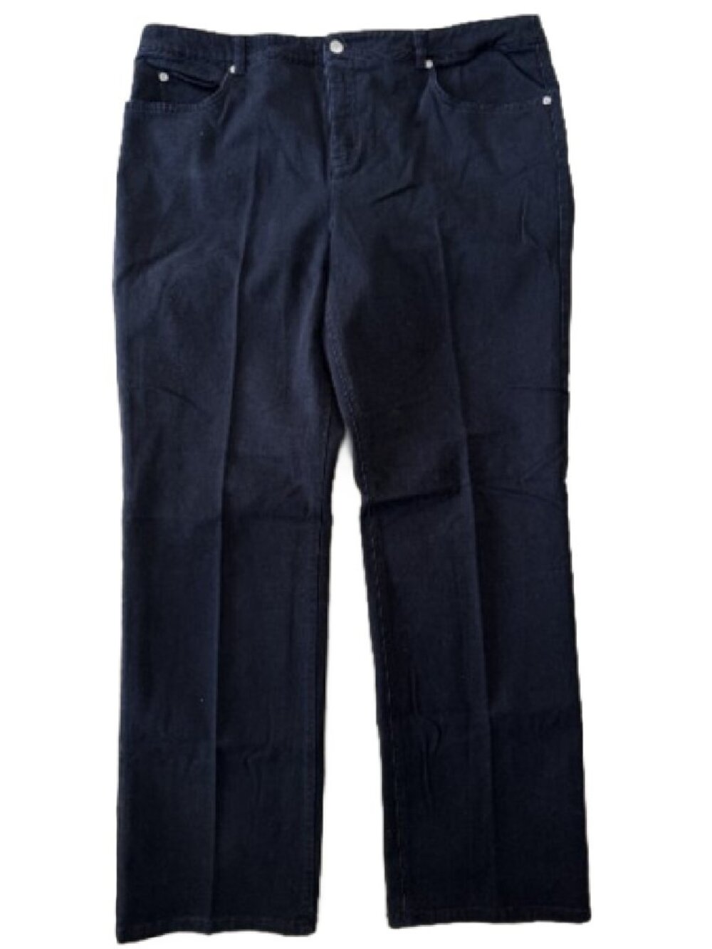 Jones New York Sport Denim Jean Pants 18 jet Black Stretch Bootcut XL Mom Style